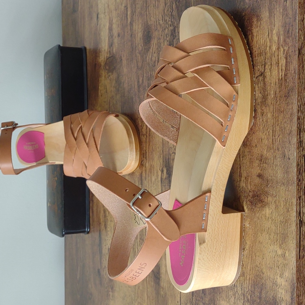 Swedish Hasbeens New Braided Sandal NWOT Sz. 8 - Picture 2 of 5